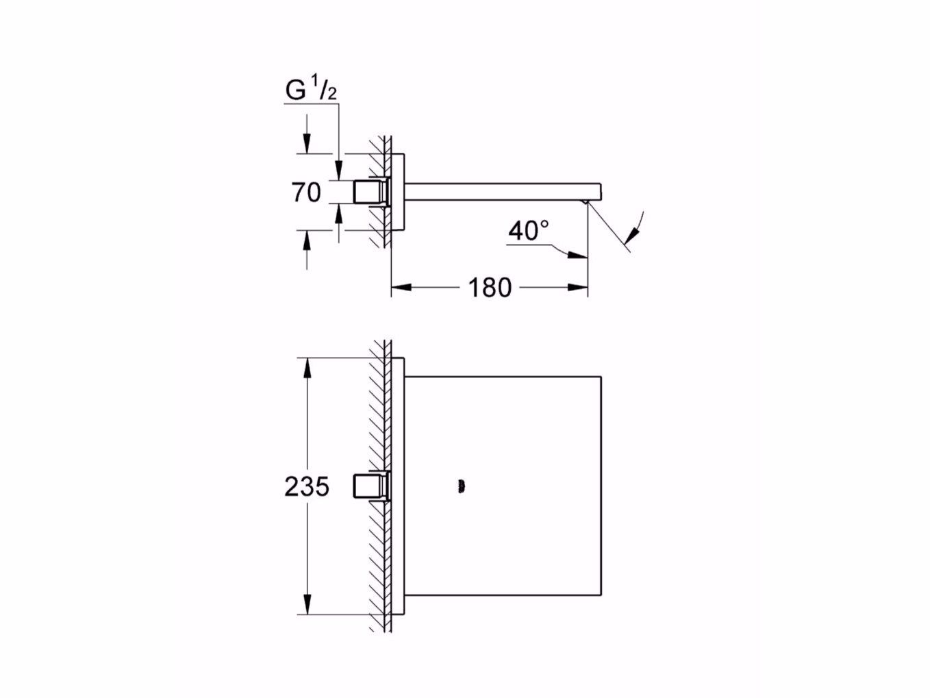 Настенная насадка для душа с водопадом Grohe Allure ARCH-00118778 - Вид №1