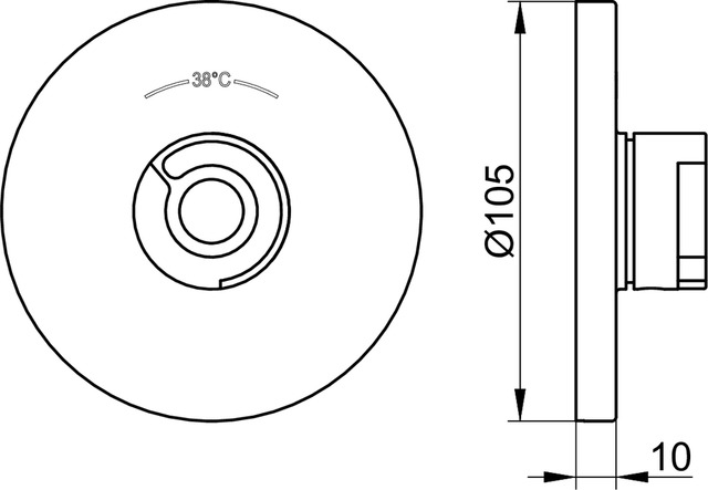 59053010091 Настенная розетка KEUCO Edition 90 - Вид №2