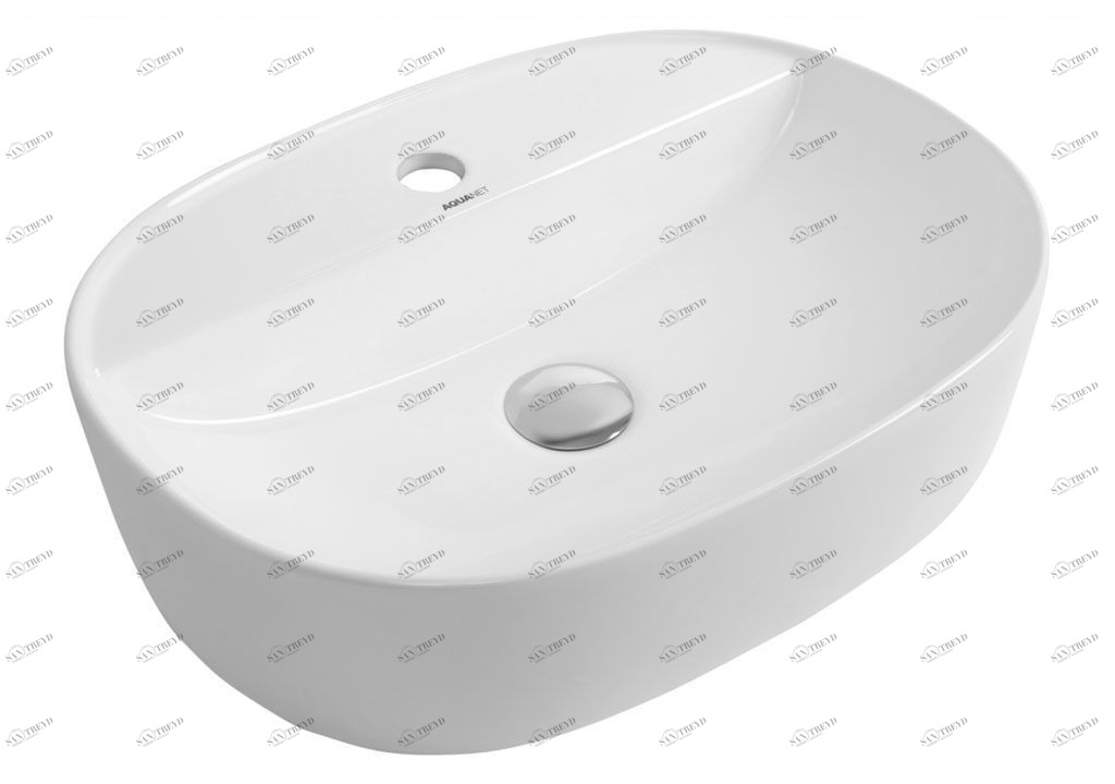 LAKE2 Накладная раковина на столешницу  овальная Aquanet 