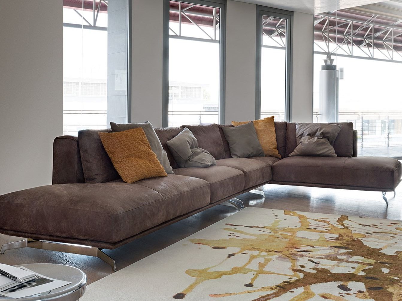 Угловой диван из искусственной кожи Ditre Italia DALTON LEATHER ARCH-00074563