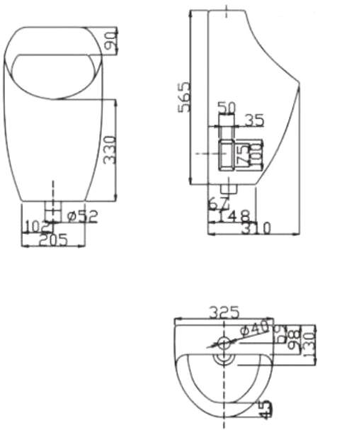CU4003 Писсуар подвесной SSWW  - Вид №2