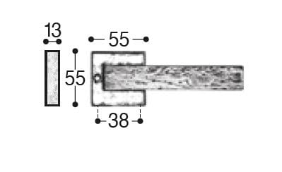 Бронзовая ручка на розетке GIARA ART DESIGN-BRONZE Onda ARCH-00016009 - Вид №1