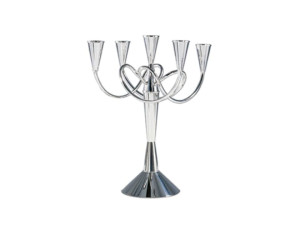 Латунный канделябр с полированной отделкой из никеля