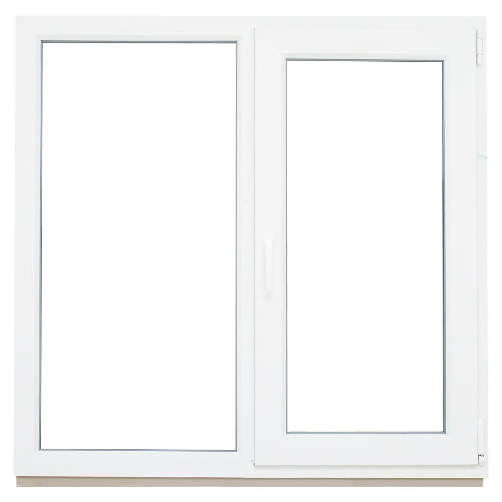Окно пластиковое ПВХ Deceuninck двустворчатое 1160x1200 мм (ВхШ) однокамерный стеклопакет белый/белый STLM-2115847 - Вид №1
