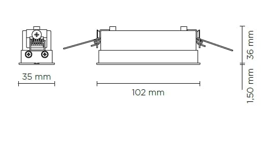 Утопленный анодированный алюминиевый светодиодный наружный прожектор PUK NANO LINEAR DOWNLIGHT ARCH-00027877 - Вид №3