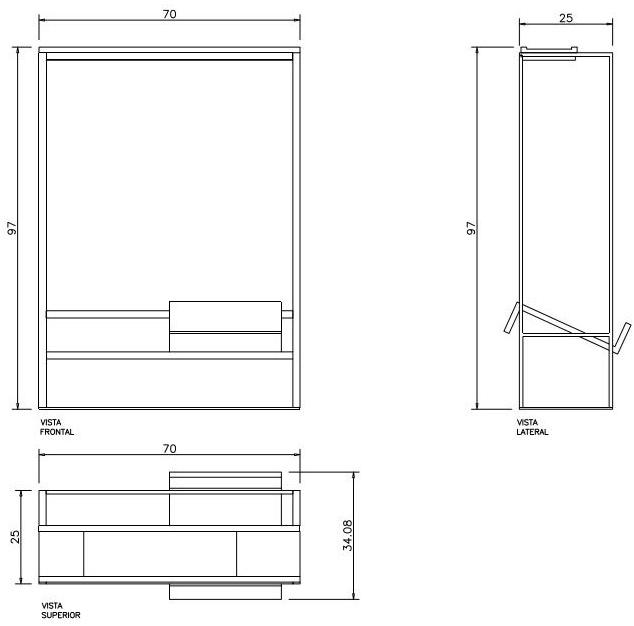 Vallvé Шкафчик для ванной Lumi 0520144 - Вид №2
