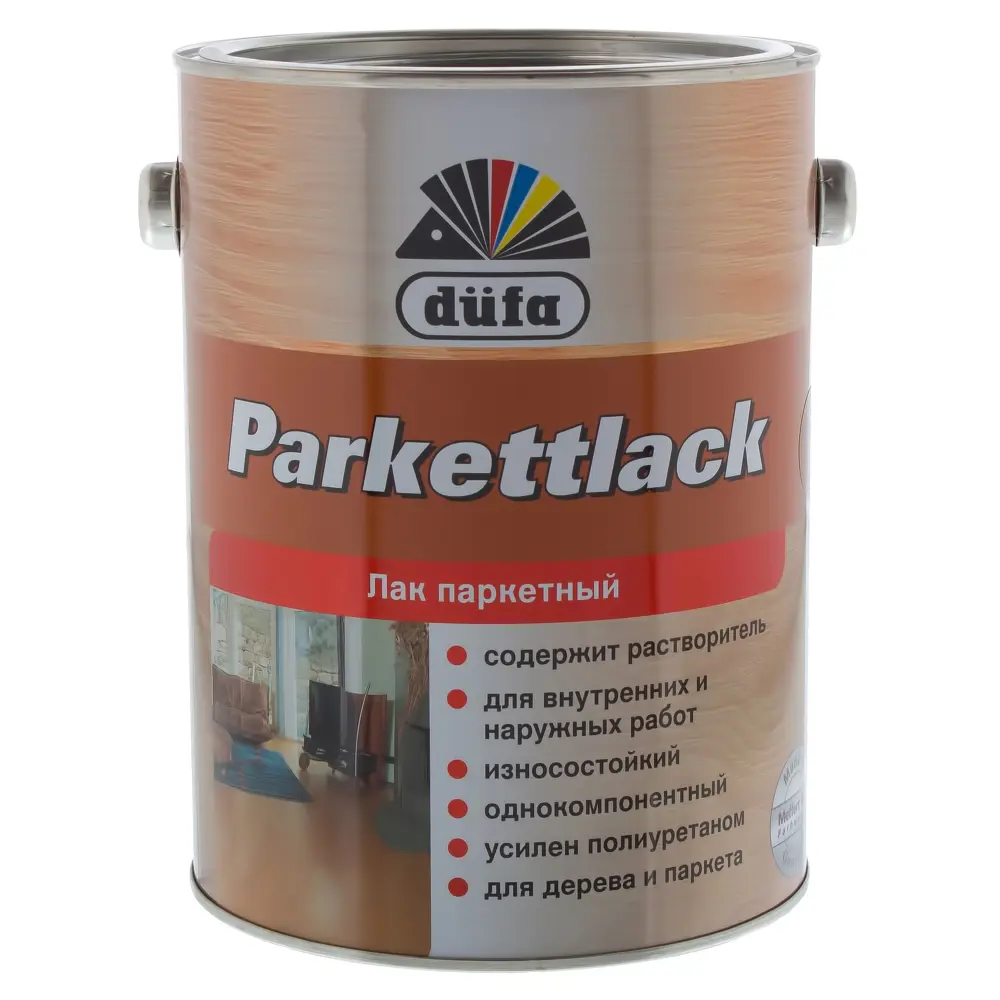Лак паркетный полуматовый цвета сосна Dufa Parkettlack 2.5 л STLM-2159542
