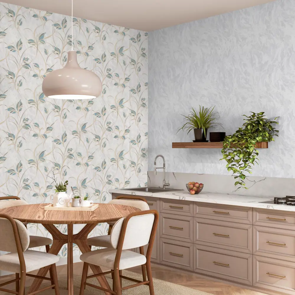 Флизелиновые обои Palitra Home Pro-Fleur - изумрудная элегантность 89391375 Protect-fleur STLM-1511594 - Вид №4