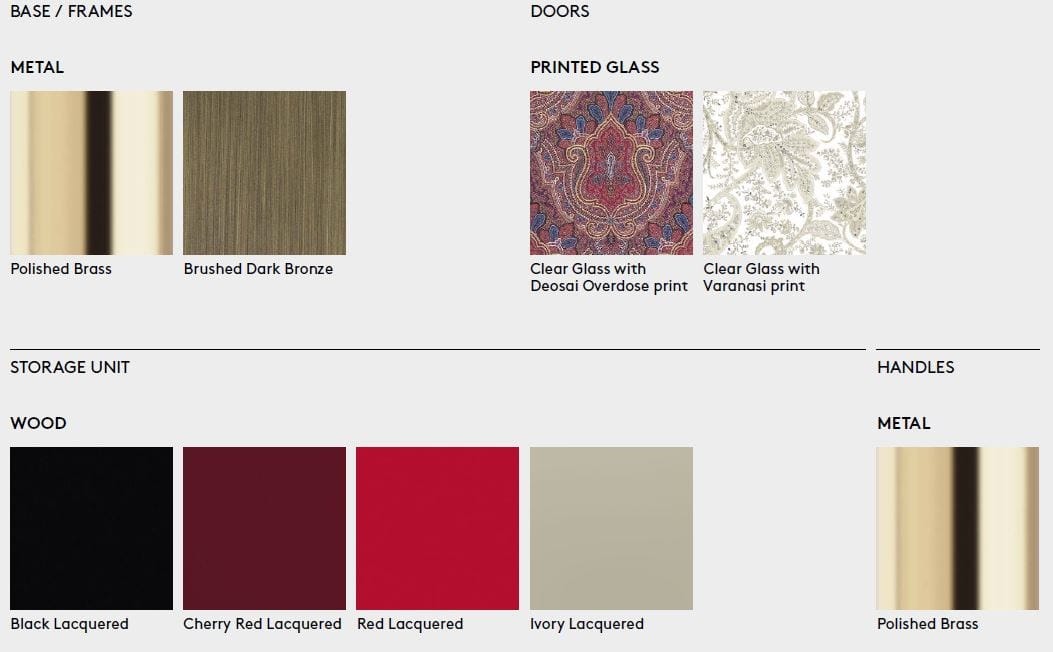 Шкаф из латуни и стекла с распашными дверями ETRO Home Interiors Janis ARCH-00056239 - Вид №5