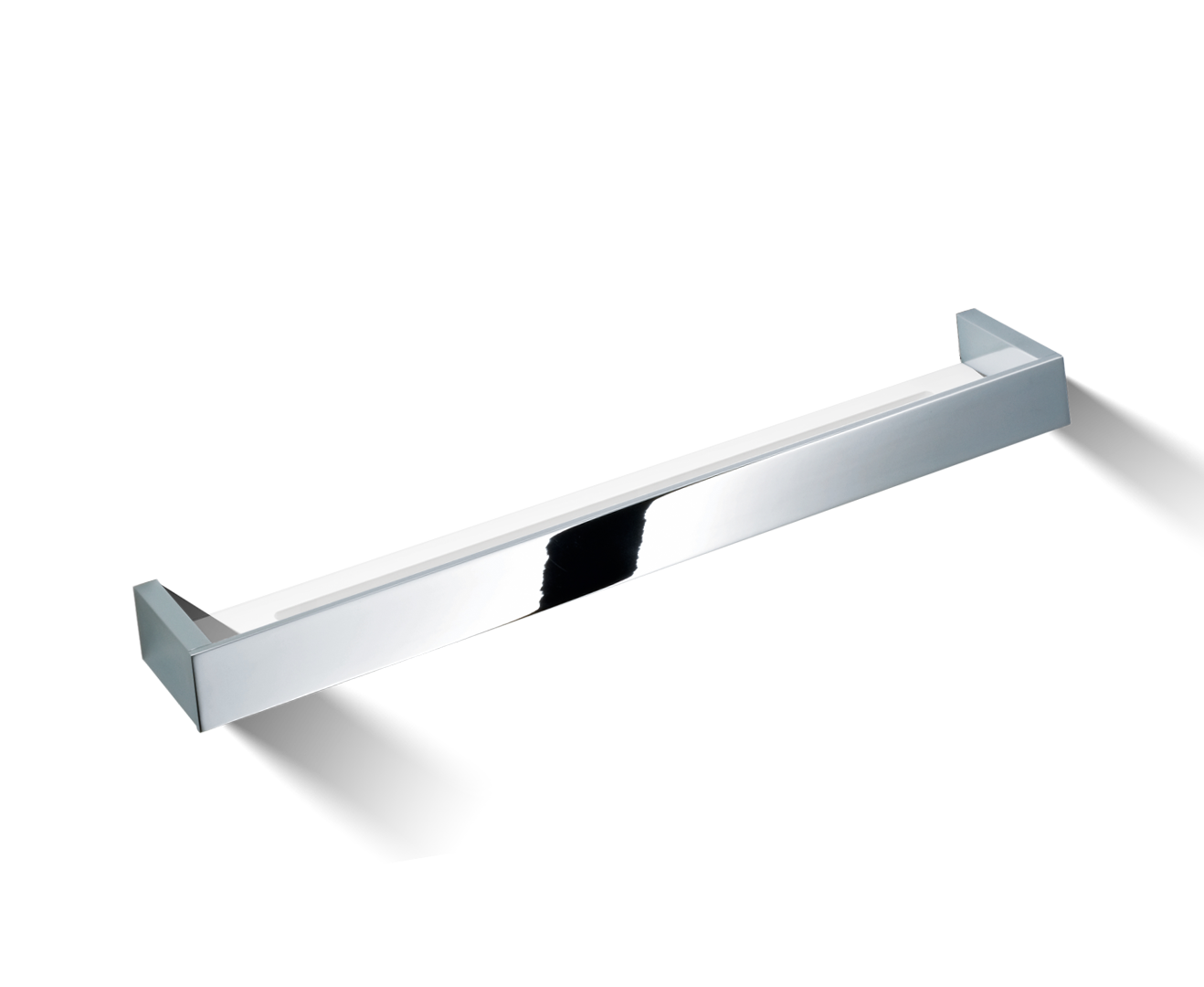 Душевая полка BK DA60 DECOR WALTHER Никель сатинированный / Акриловое стекло белое 593834 Brick - Вид №1