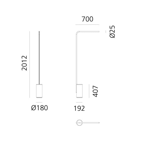 Металлический светодиодный торшер Artemide Veil ARCH-00090497 - Вид №8