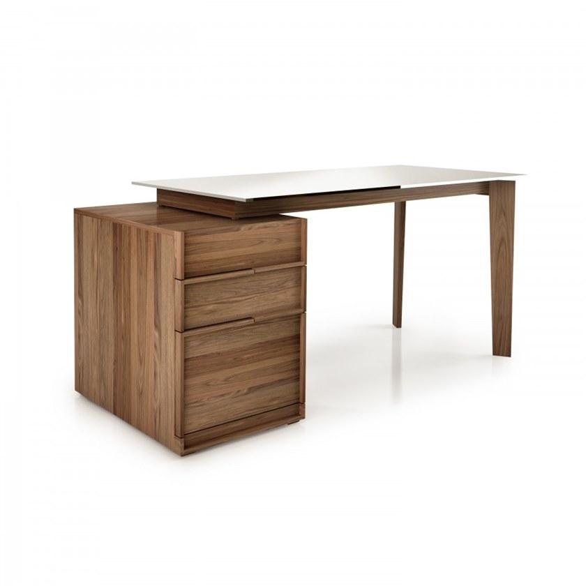 Huppé Прямоугольный стол из дерева и стекла с ящиками Swan 4001qs-c HUPPE - Вид №1