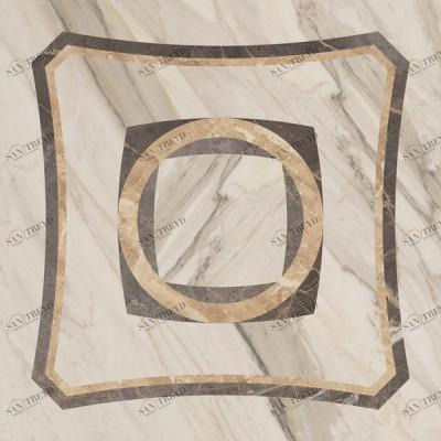 Портофино Белый Вставка Интарсио 45х45 Шлиф (1,215/40,095м2) COLISEUMGRES 610080000211