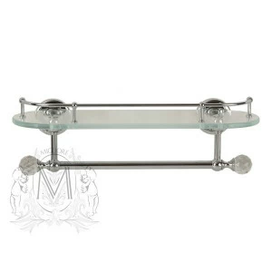 Полка MIGLIORE Amerida ML.AMR-60.429Ch с галереей, L36 cv с полотенцедержателм Swarovski, хром