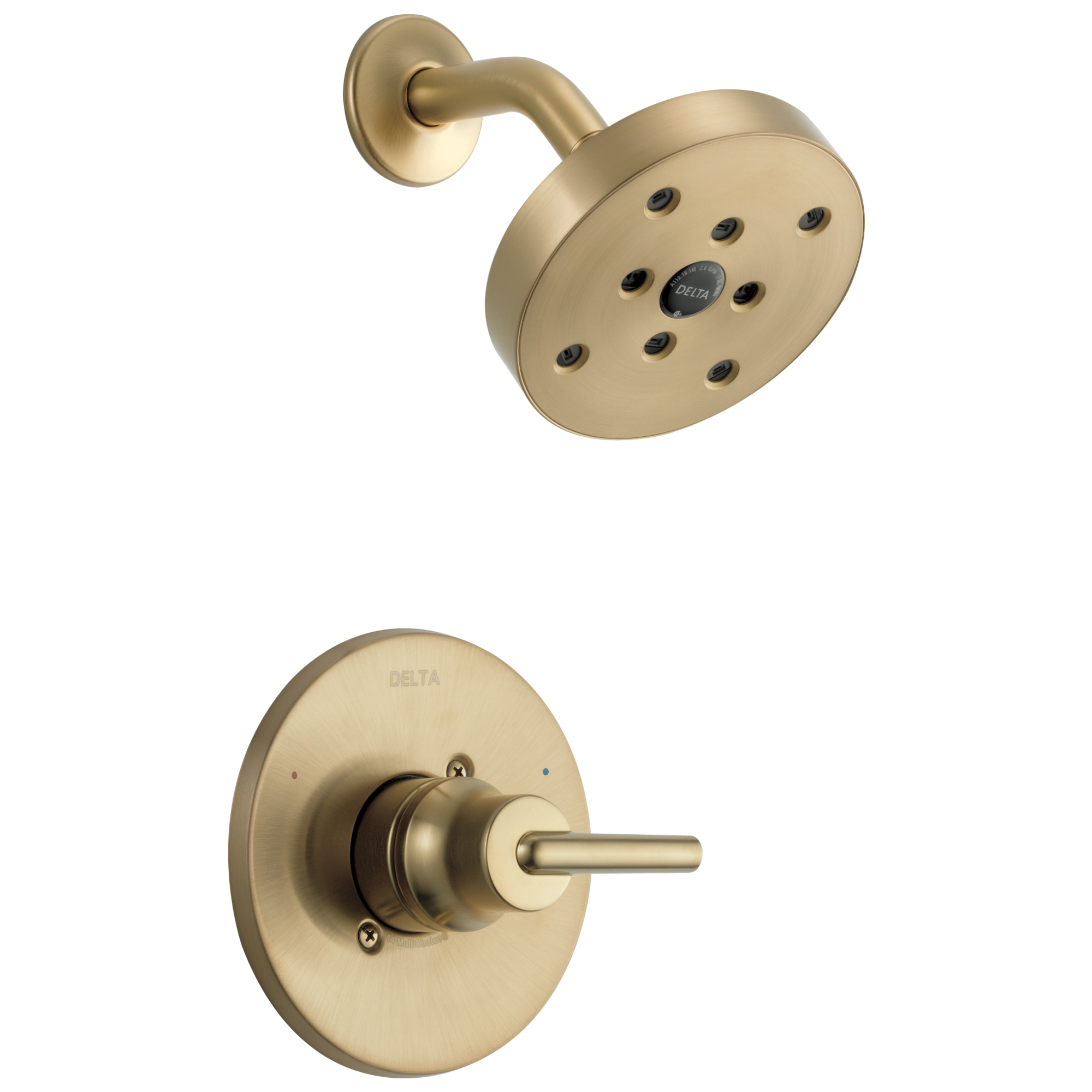 T14259-CZ Накладка для душа Monitor® 14 серии H2Okinetic® Delta Faucet Trinsic Шампанское бронза 