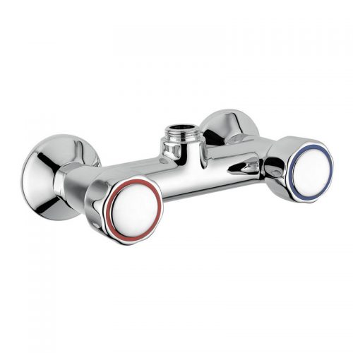 09450/DC Idral Настенный смеситель с керамическими дисковыми головными клапанами и ручным управлением, выход 3/4 дюйма с наружной резьбой 