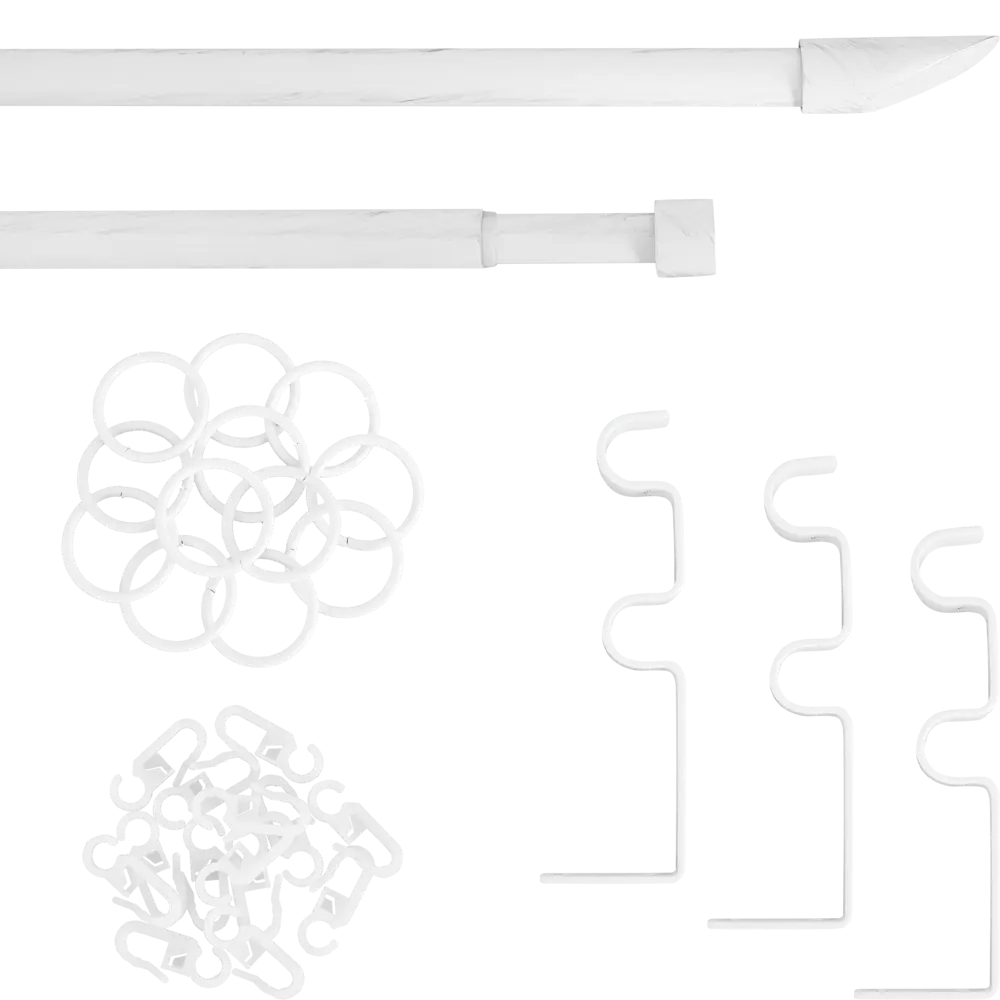 Карниз двухрядный раздвижной d19/16 мм наконечник скол 160-320 см цвет прованс ORBIS STLM-2210274 - Вид №1