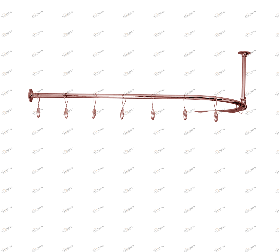 Gentry Home Карниз для штор для душа Shower curtain rail Розовое золото GH101528 