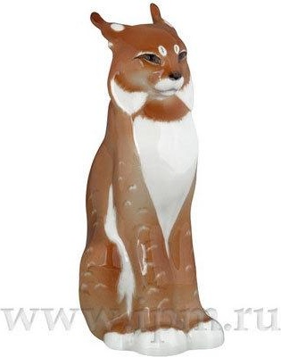 80325 Императорский фарфоровый завод Скульптура "Рысь" Фарфор твердый 
