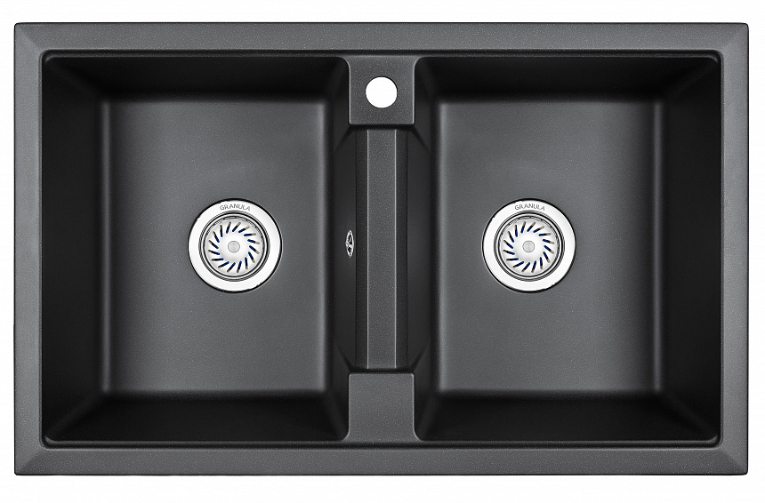 8101, ЧЁРНЫЙ, кухонная мойка, кварц GRANULA 8101-ST277 - Вид №1