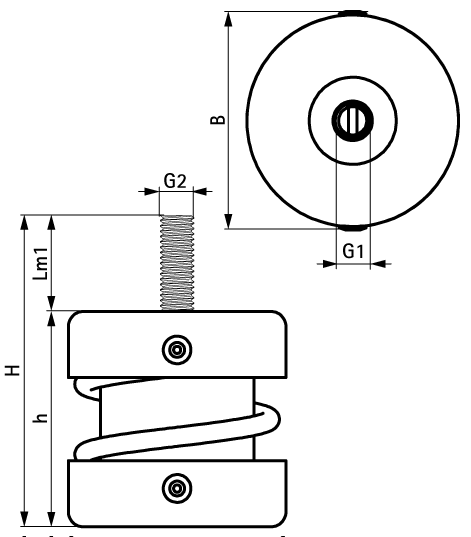 2800200250 VibraTek® MS-M Spring Mount compact spring isolator for light equipment walraven  - Вид №1