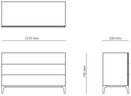 PRADDY Деревянный лакированный комод Moonlight Ml071|ml089 Ml071~ml089 - Вид №6