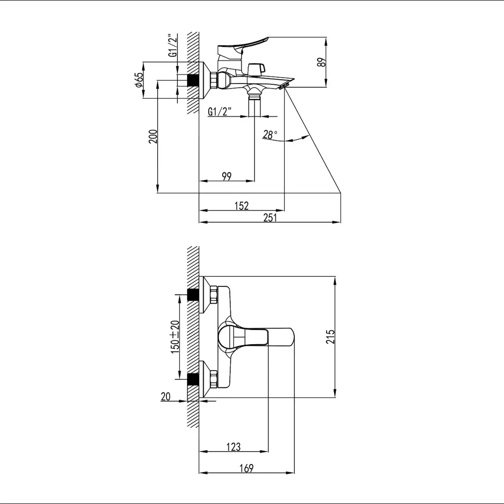IDDIS Shape - компактный смеситель для ванны с душевым комплектом 86588918 STLM-1581099 - Вид №4