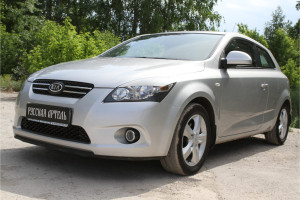 18252175 Накладки-реснички на передние фары для KIA Cee'd 2007-2010 г.в. REKCD-011900 Русская Артель