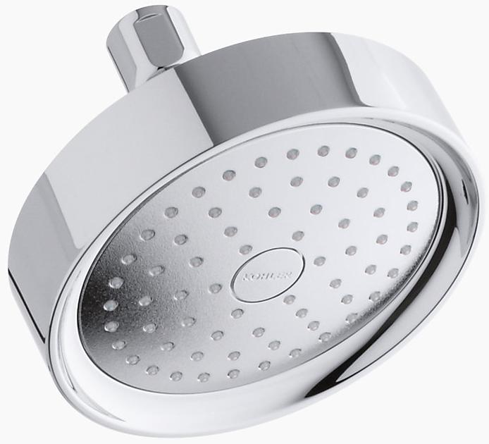 KOHLER Однофункциональная настенная душевая лейка Purist 2,5 галлона в минуту с технологией всасывания воздуха Katalyst K-965-AK-CP 