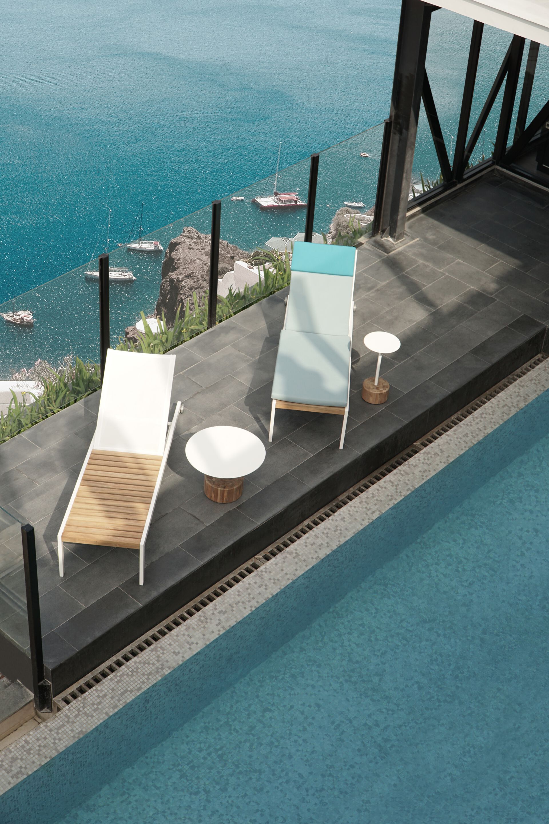 Круглый стол с верхней частью HPL и тиковым или каменным основанием MAMAGREEN Glyph ARCH-00149513 - Вид №6