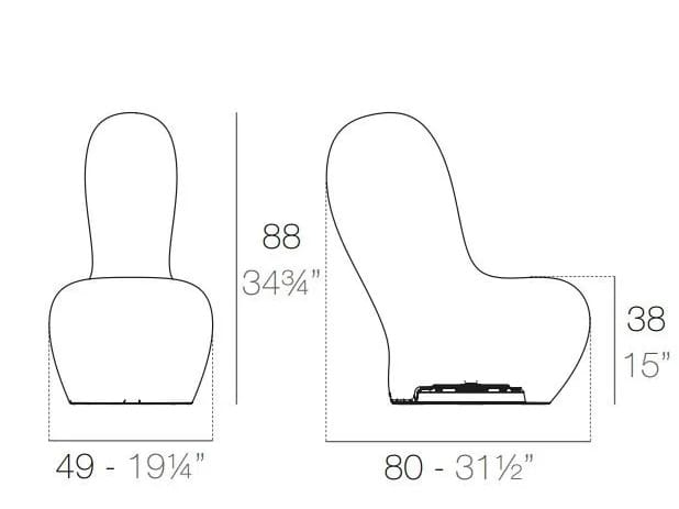 Кресло / напольный светильник Vondom Sabinas ARCH-00125695 - Вид №3