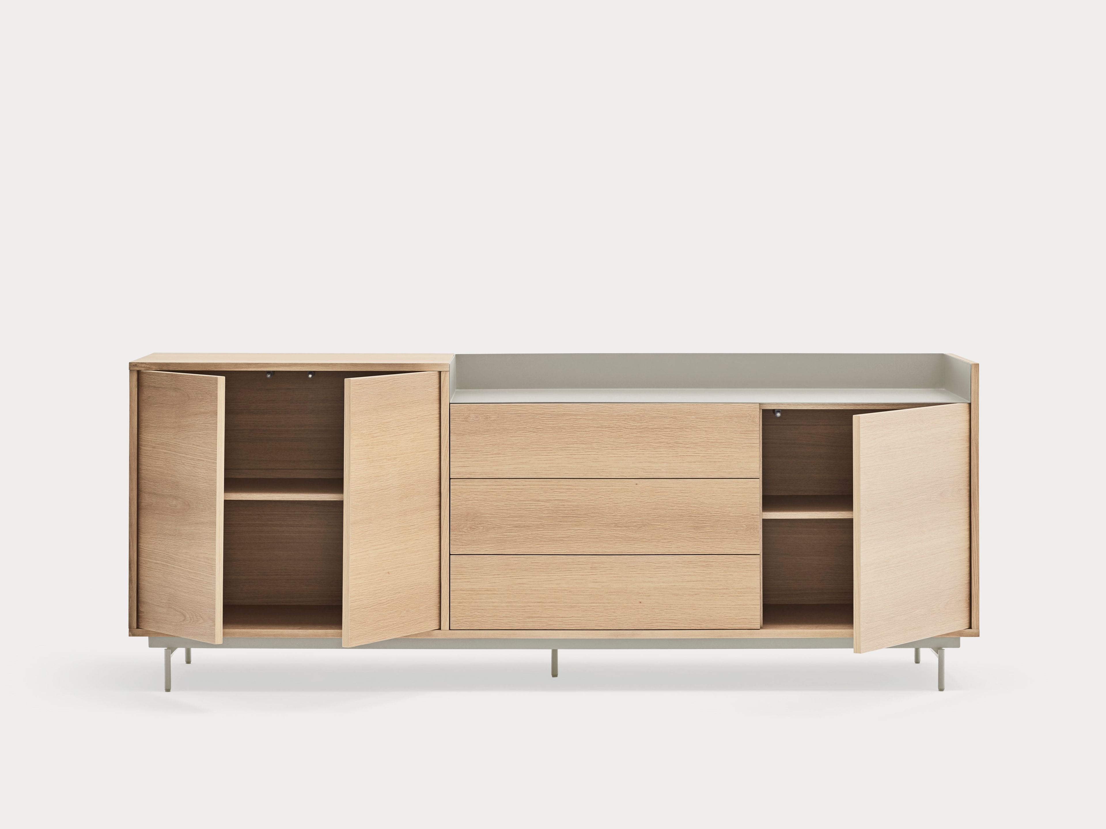 Шкаф из шпона с распашными дверцами и ящиками TEULAT Valley ARCH-00024557 - Вид №4