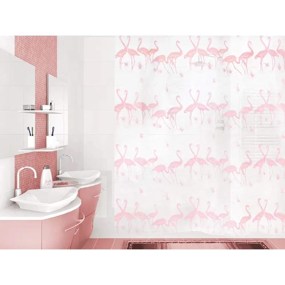 Штора для ванной комнаты «Maravillas» 180х180 см цвет белый VERRAN Без серии STLM-2156110