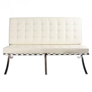 Диван Barcelona Style Loveseat Sofa прямой белый SOHO DESIGN ДИЗАЙНЕРСКИЕ, LUDWIG MIES VAN DER ROHE 131557 Белый