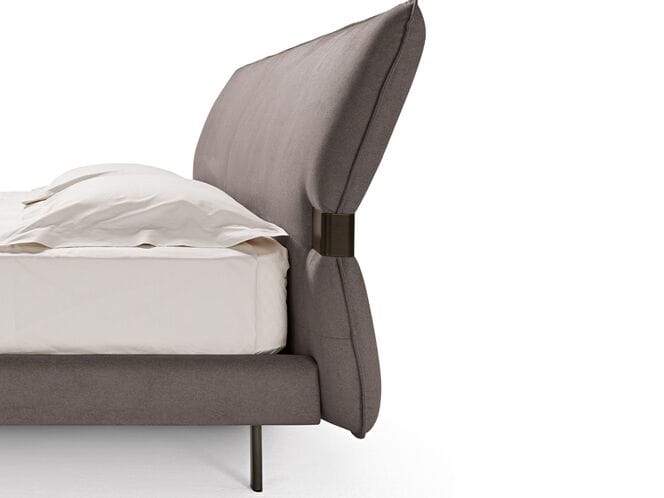 Кожаная двуспальная кровать с мягким изголовьем Max Divani ARCH-00115128 - Вид №4