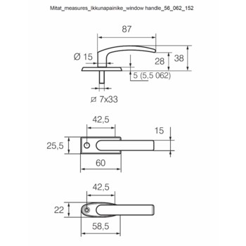 56/062 ручка оконная Santreyd LK01-1067