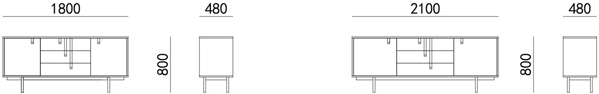 HC28 Cosmo Комод из дерева с ящиками Gru 51c002 - Вид №1