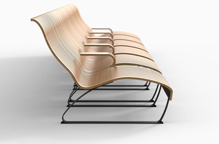 Green Furniture Concept Скамья со спинкой Nova c sun-id-1377962 - Вид №1