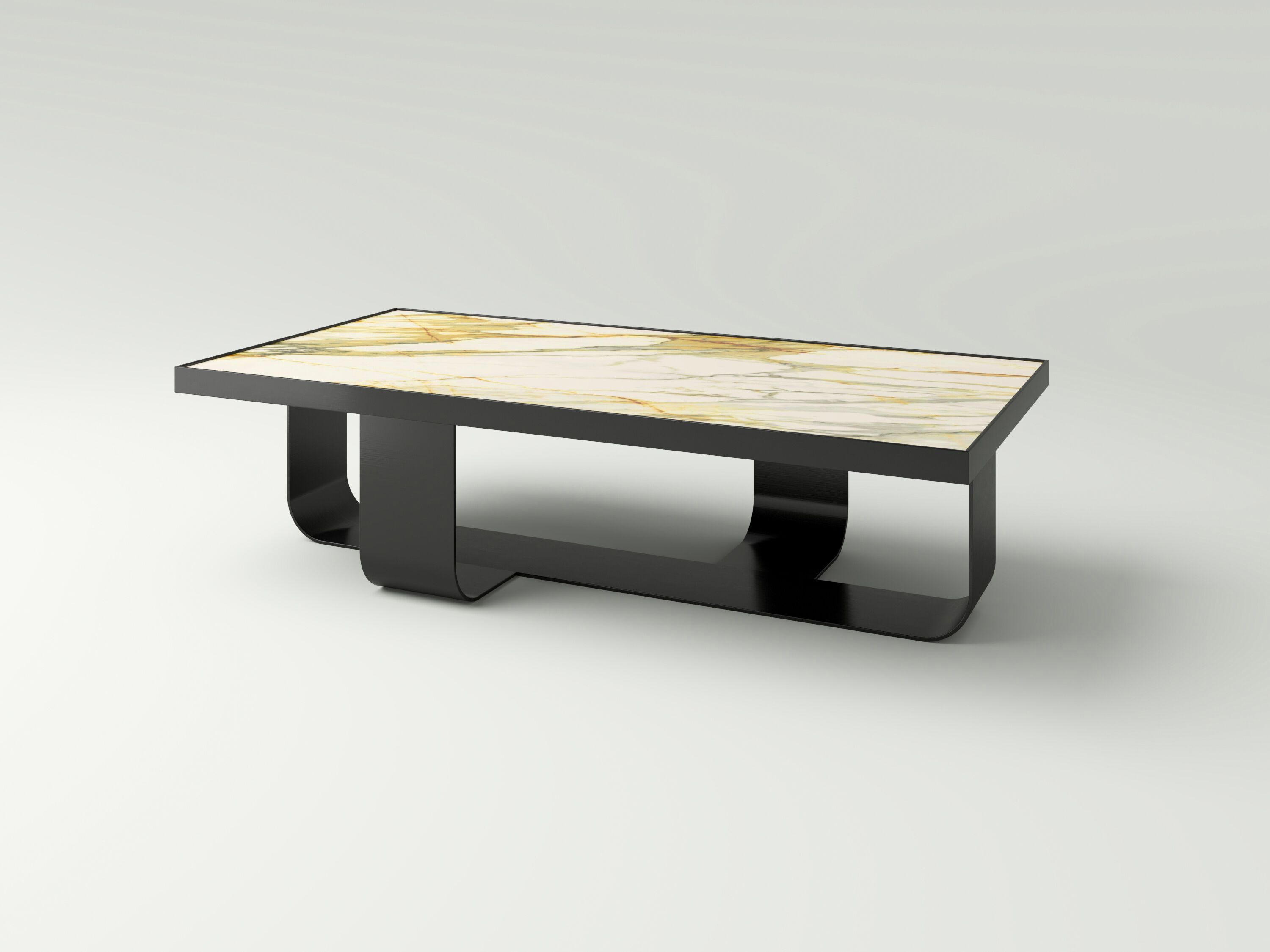 Прямоугольный стальной журнальный столик с керамической столешницей NITZAN HOME WALTER ARCH-00135827 - Вид №1