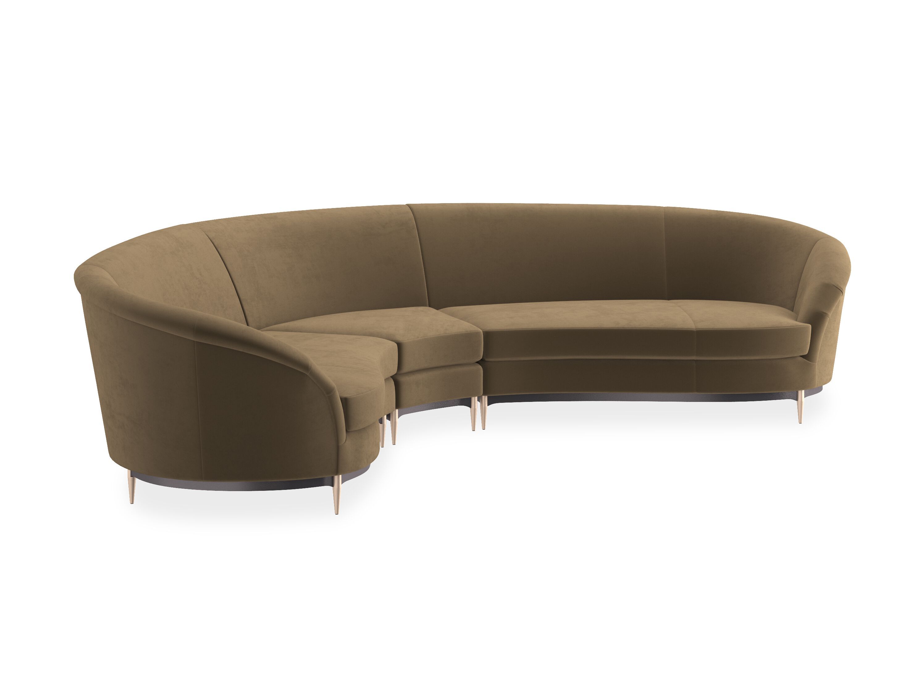 5-местный бархатный изогнутый диван Caracole Three'S Company Laf ARCH-00151620 - Вид №10