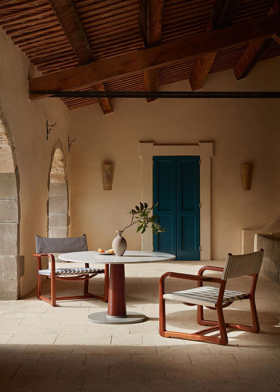 Садовое кресло из красного дерева и ткани с подлокотниками Exteta Loro Piana Interiors, The Delight Chairs by Exteta ARCH-00038048 - Вид №20