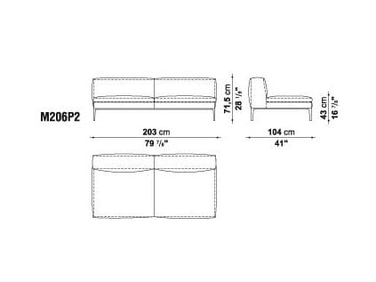 Угловой диван из ткани B&B Italia Michel ARCH-00050009 - Вид №38