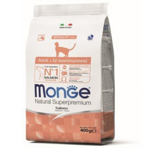 ПР0047843 Корм для кошек Cat лосось сух. 400г Monge