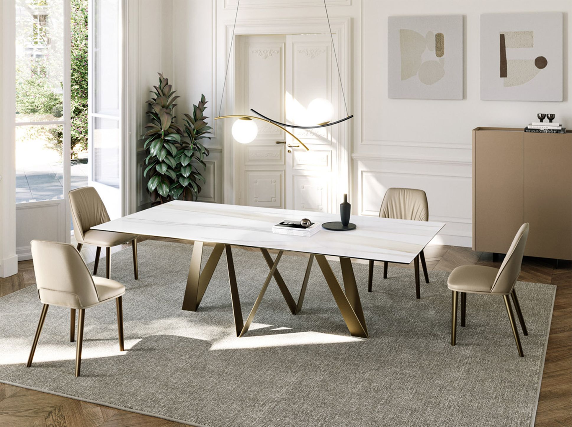 Прямоугольный керамический стол EFORMA NOA ARCH-00002216