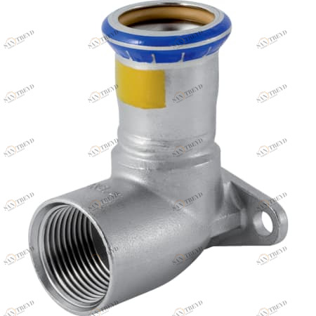 GEBERIT 34136 Водорозетка Geberit Mapress из нержавеющей стали 90° (газ) 