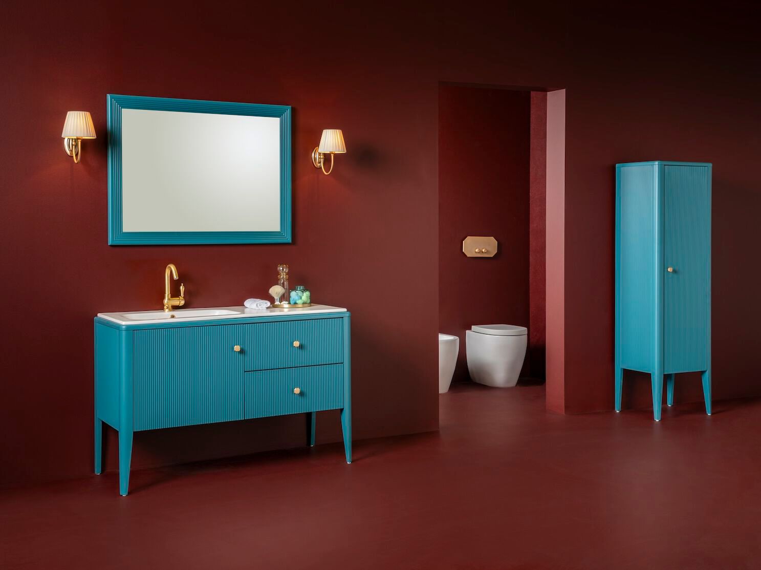 Напольный умывальник с зеркалом Gaia Mobili Contemporary ARCH-00081972