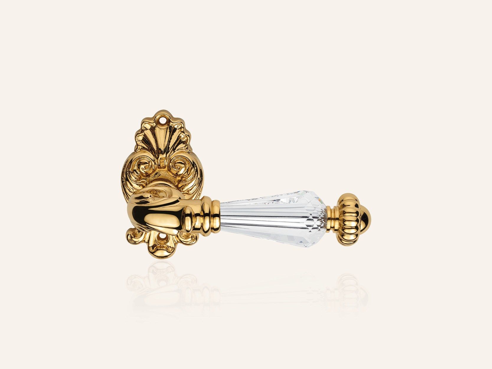 Латунная ручка в классическом стиле с кристаллами Swarovski® на пластине LINEA CALI' Nympha Crystal ARCH-00093497 - Вид №6