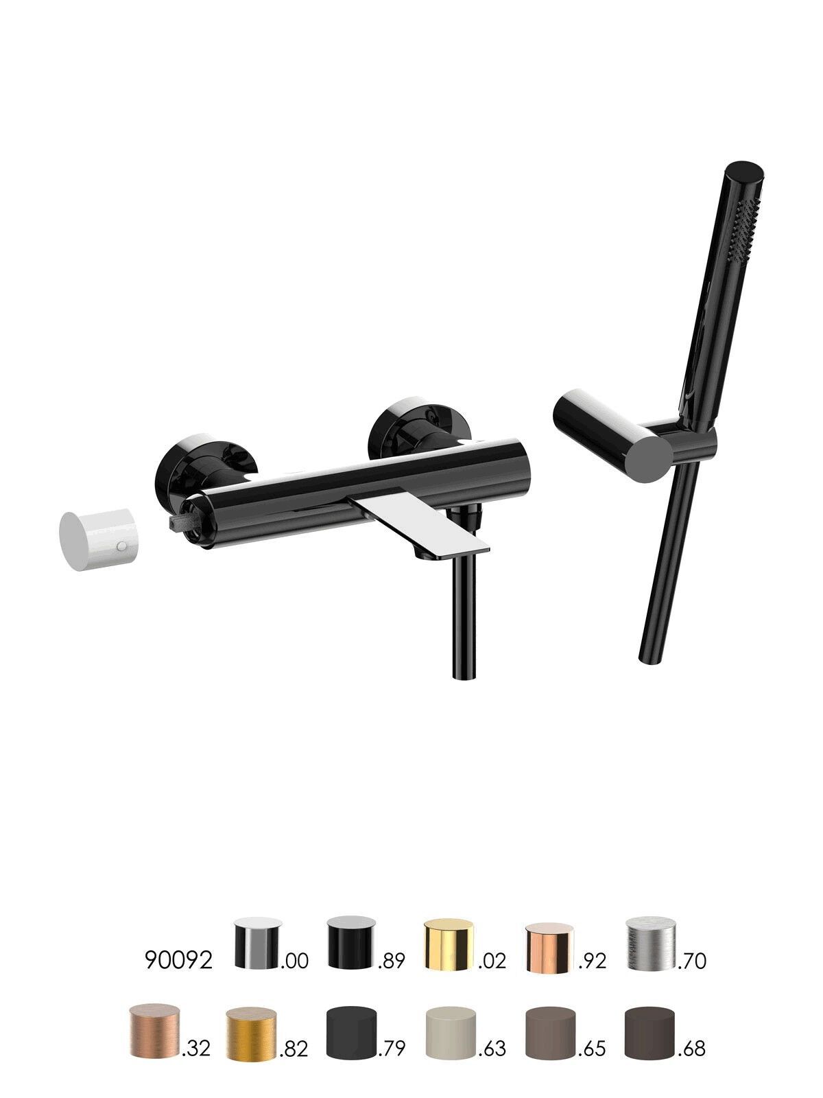 Настенный смеситель для ванны с ручным душем Rubinetterie Frattini Narciso S ARCH-00102282 - Вид №6