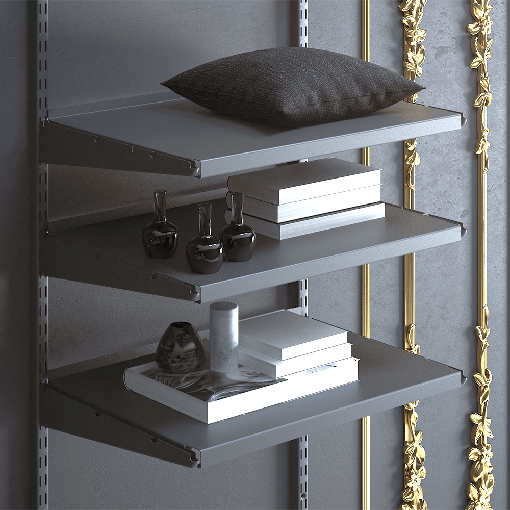 Полка металлическая , 595x420 мм, серый LJPS0455 Public Steel Россия  - Вид №2