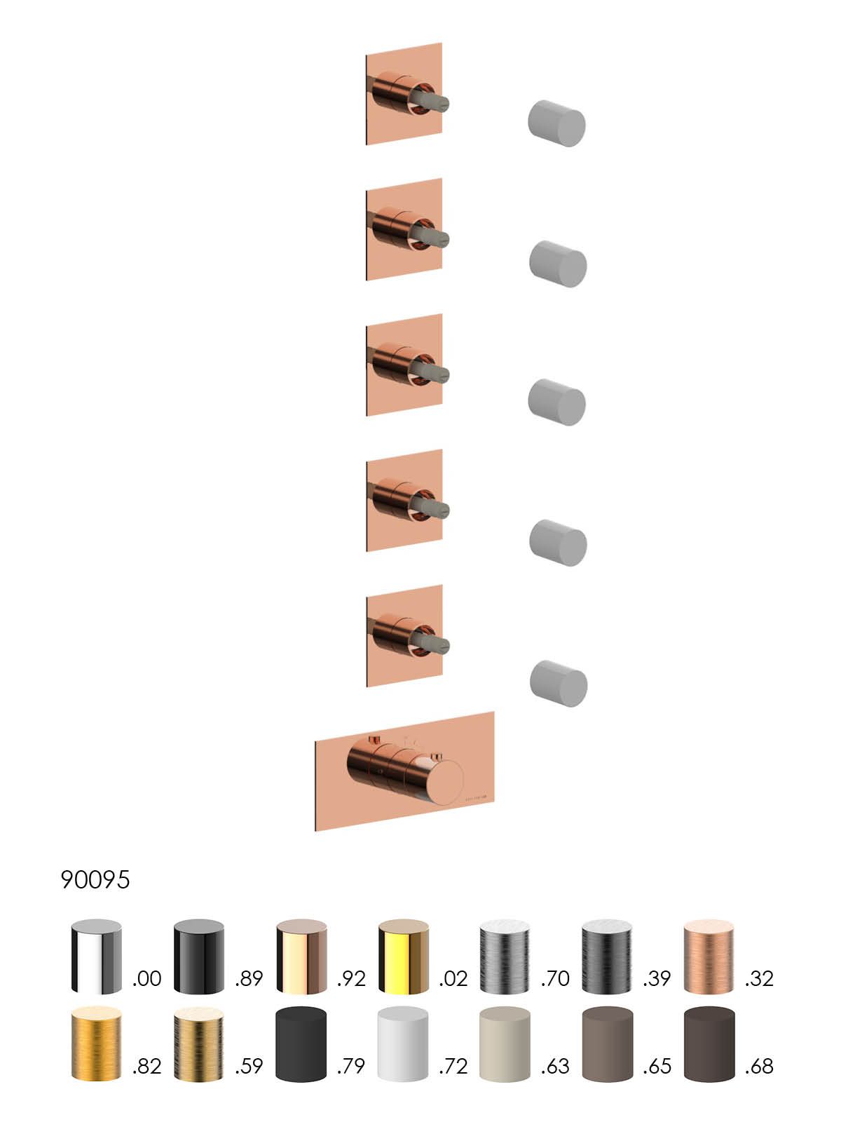 Термостатический смеситель для душа с 6 отверстиями Rubinetterie Frattini отдельная эстетика ARCH-00121846 - Вид №19